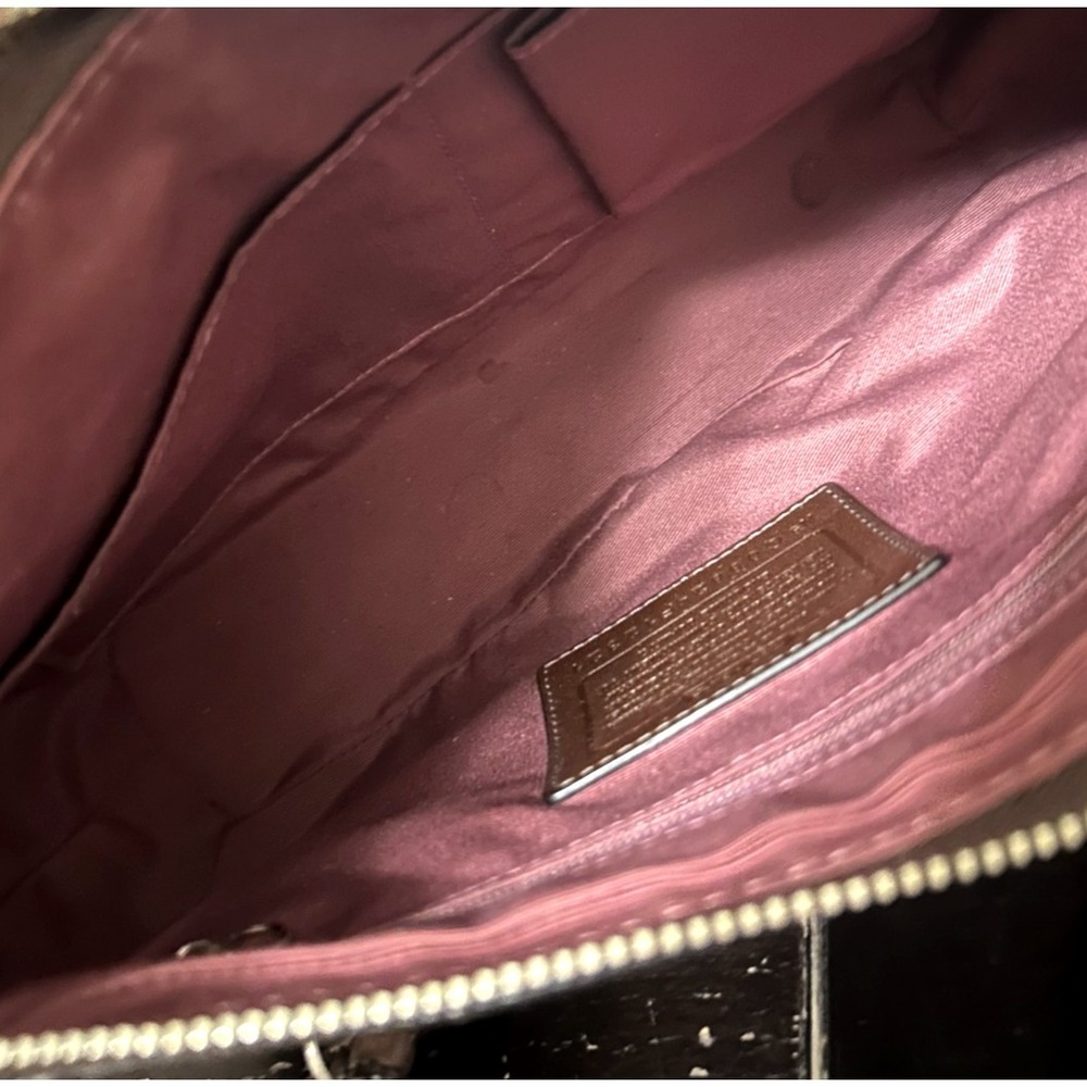 Vintage Coach F12321 Brown Pebbled Leather Hobo Shoulder Bag - Picture 3 of 4